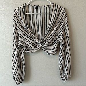 Windsor Navy and Cream Striped Blouse